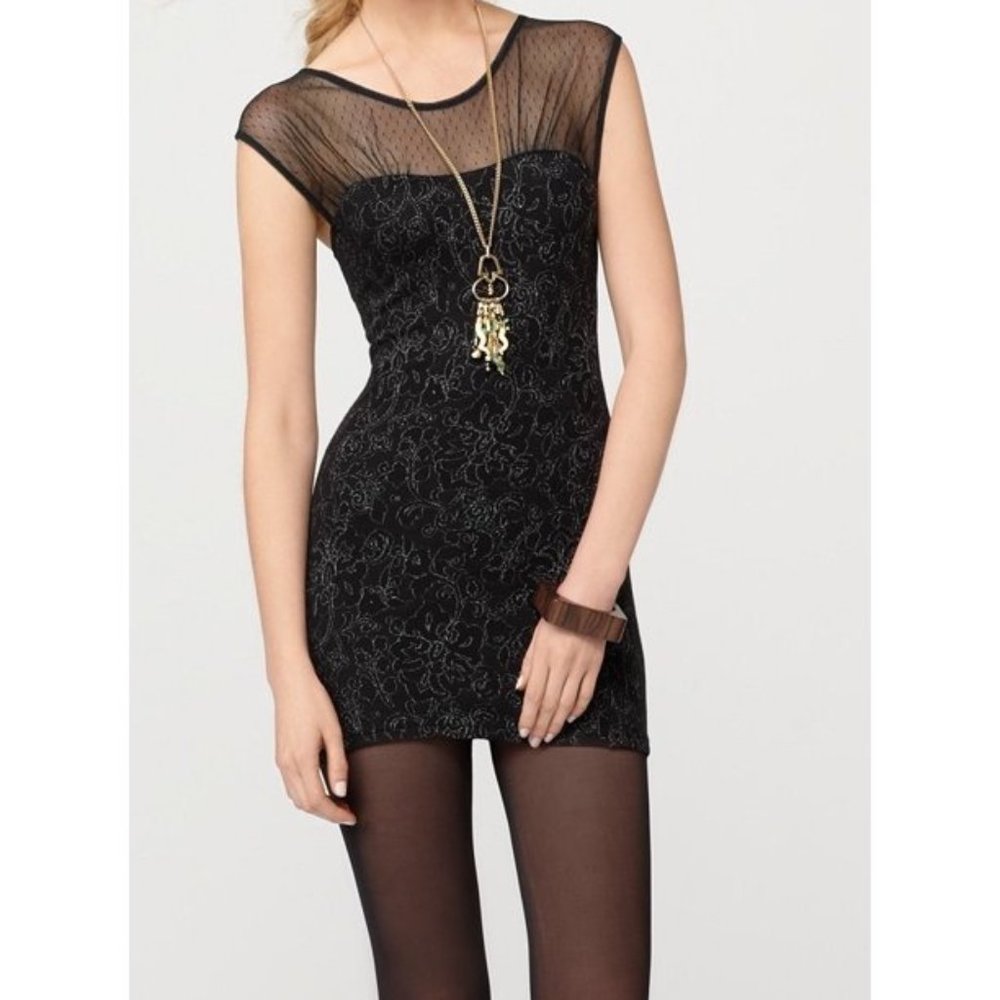 Free People Black Lace Bodycon Dress